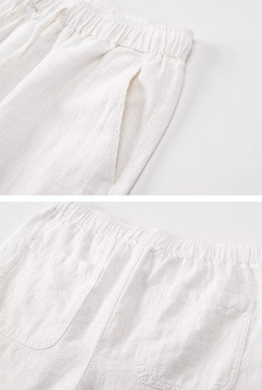 Linoluxe Linneshorts Herr - Vit